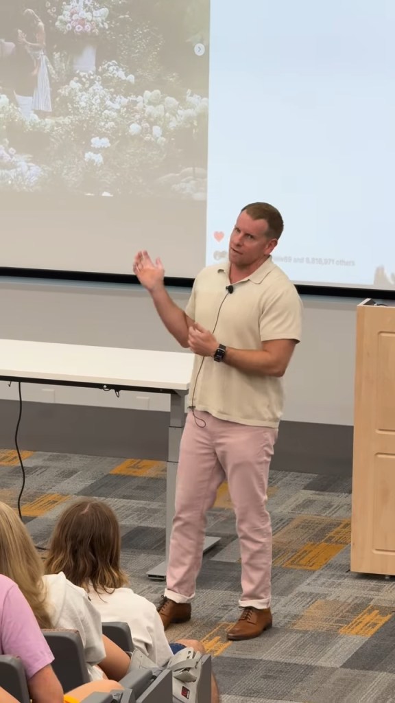 Professor canceling class due to Taylor Swift's engagement news.