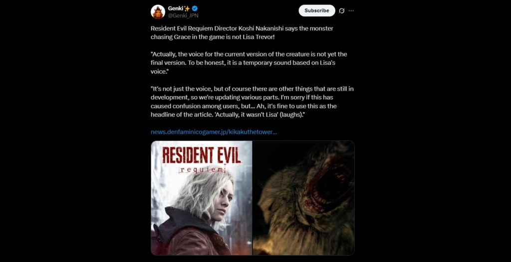 Resident Evil Requiem Monster Fan Theory Wrong