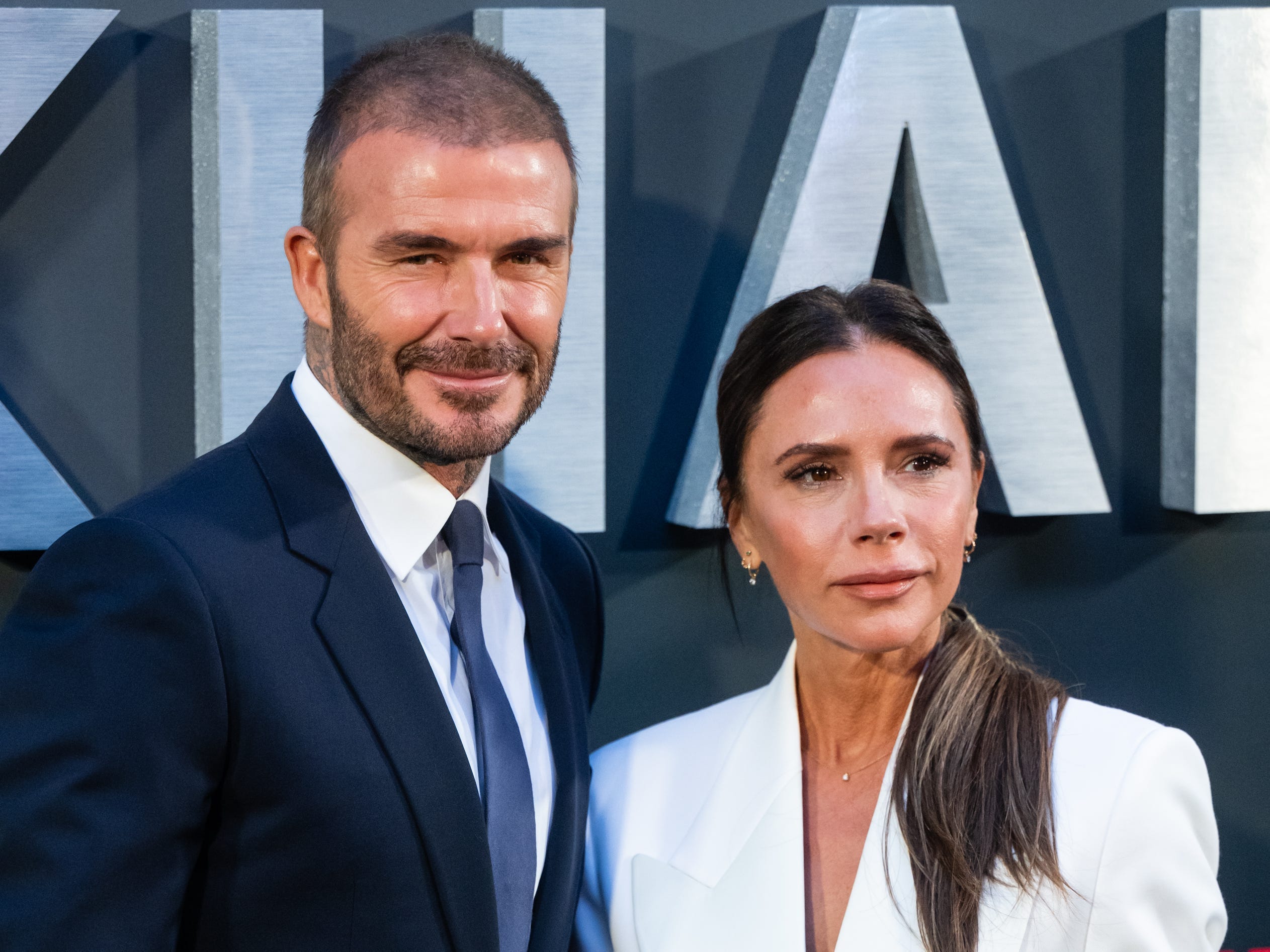 David Beckham and Victoria Beckham attend the Netflix 'Beckham' on October 3, 2023.