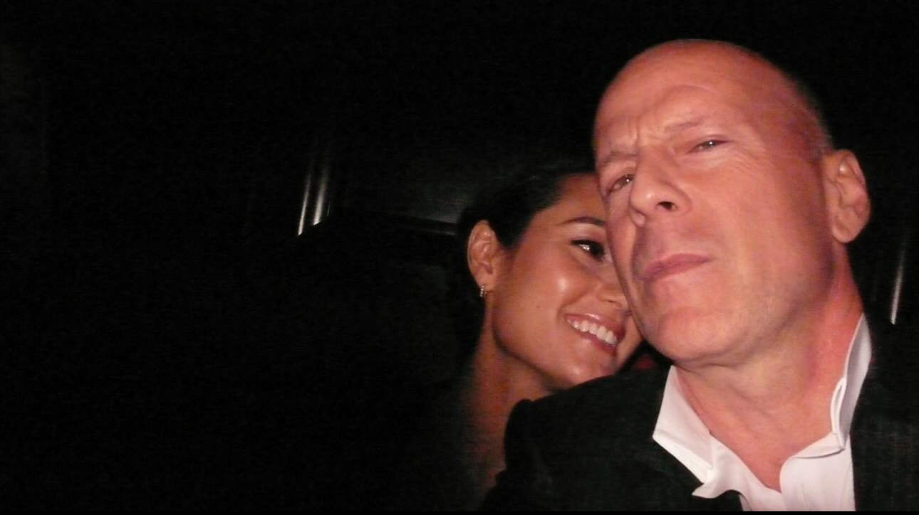 A selfie of Bruce Willis and Emma Heming