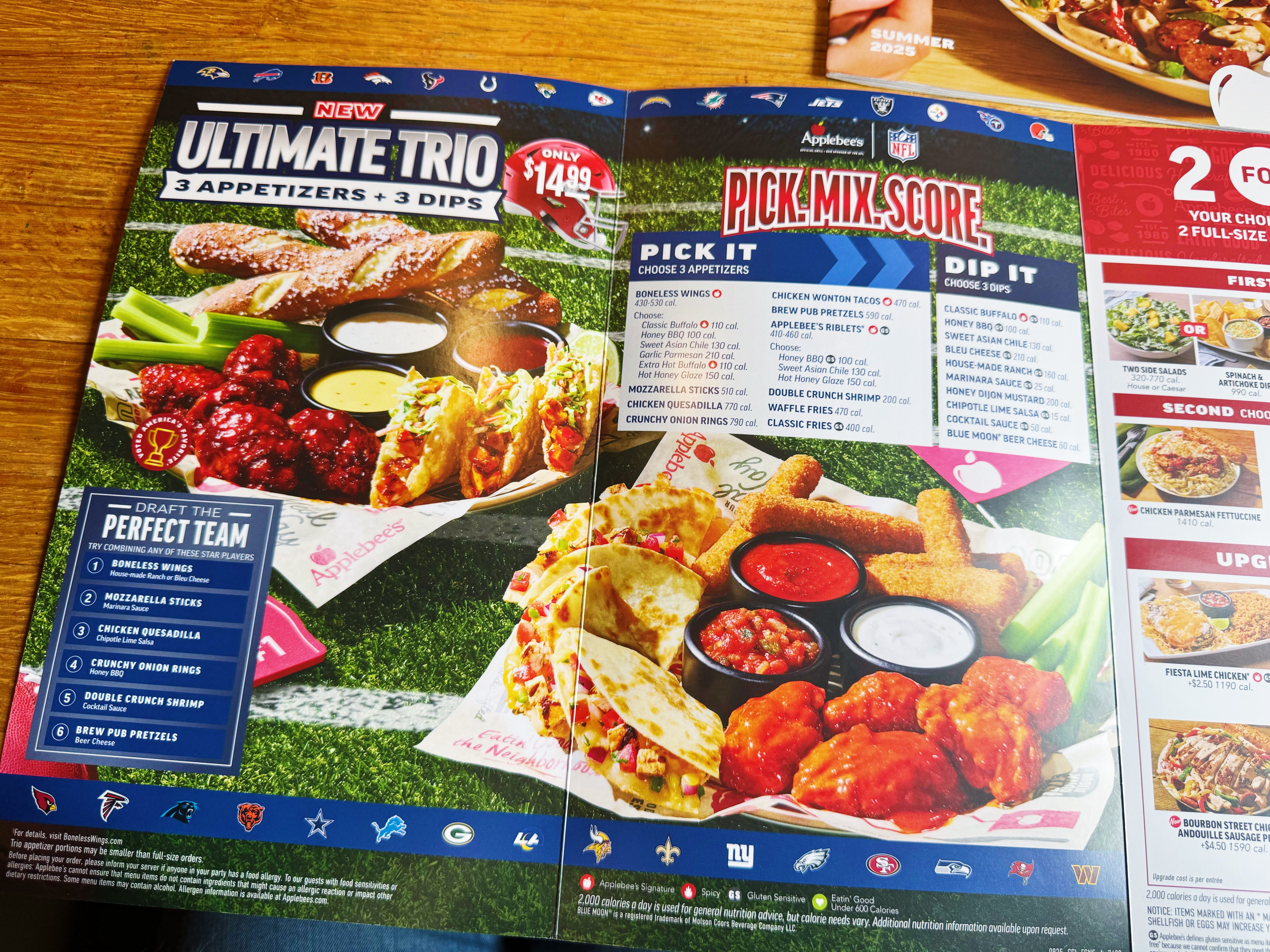 applebees ultimate trio menu page