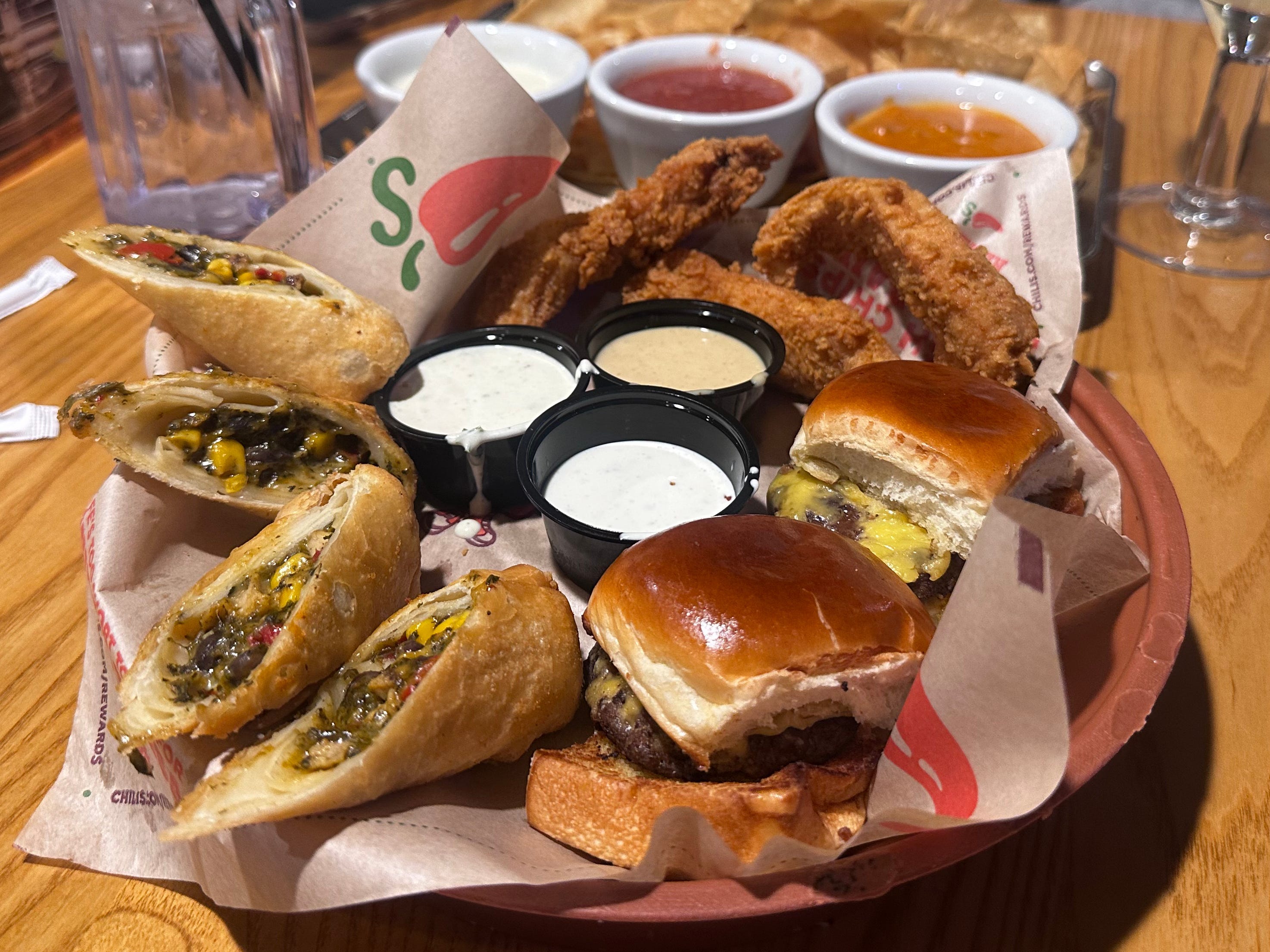 Chili's Triple Dipper appetizer