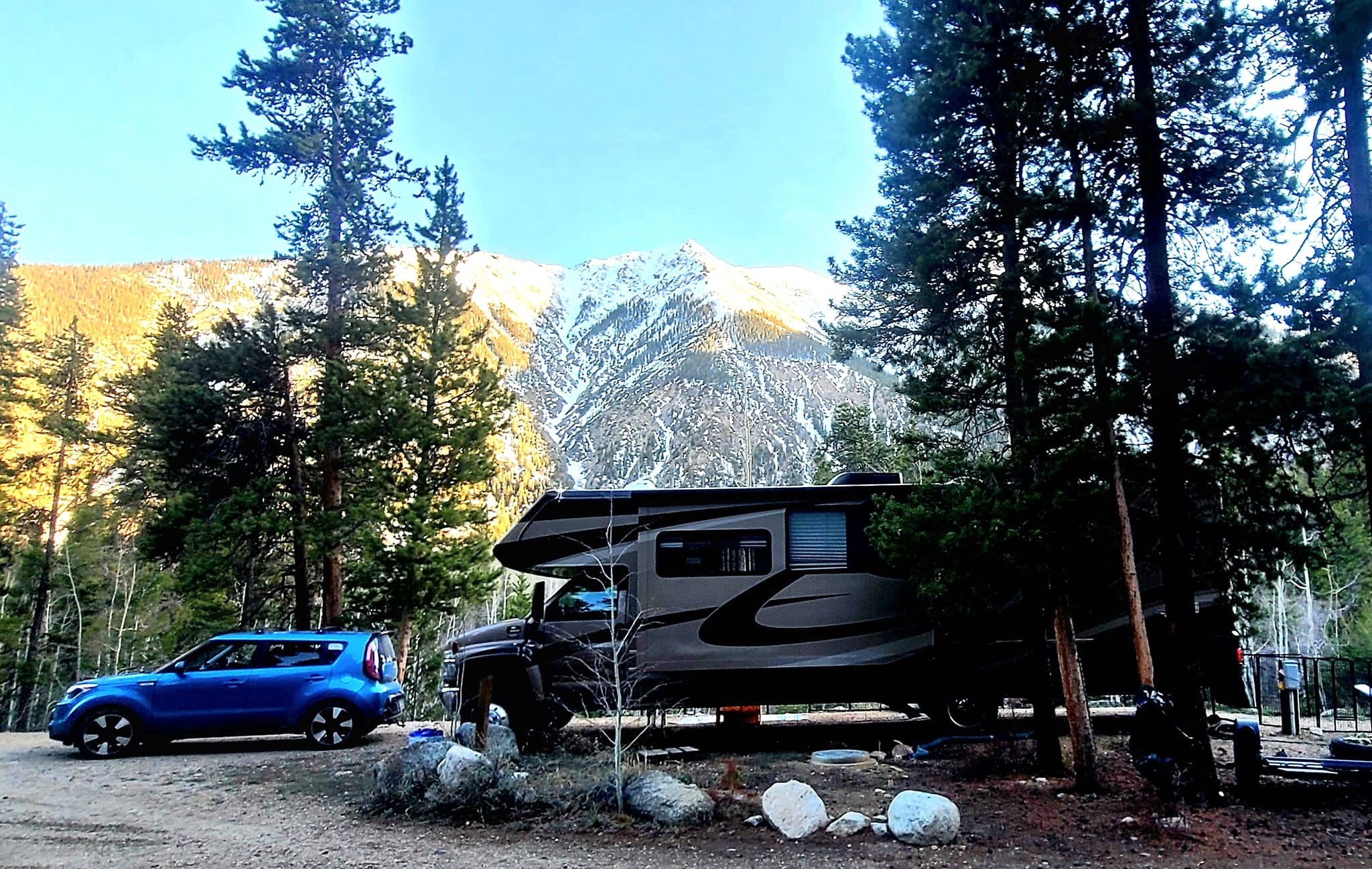 Victoria Childers' and Lamont Landrum's RV in Twin Lakes, Colorado.