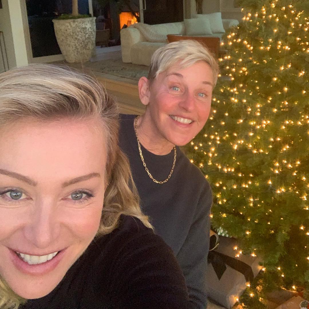 Portia de Rossi and Ellen DeGeneres.