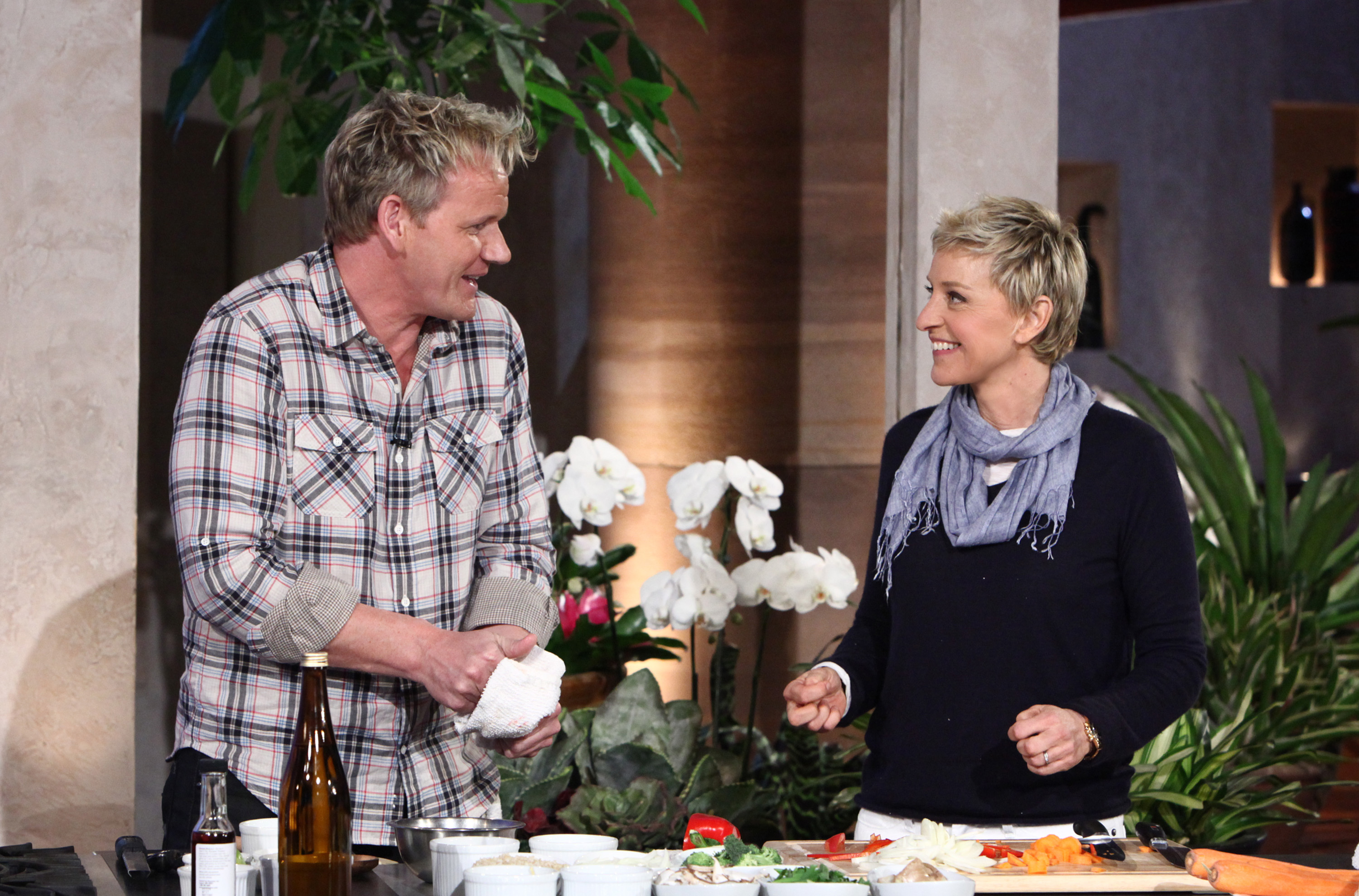 Gordon Ramsay and Ellen DeGeneres.