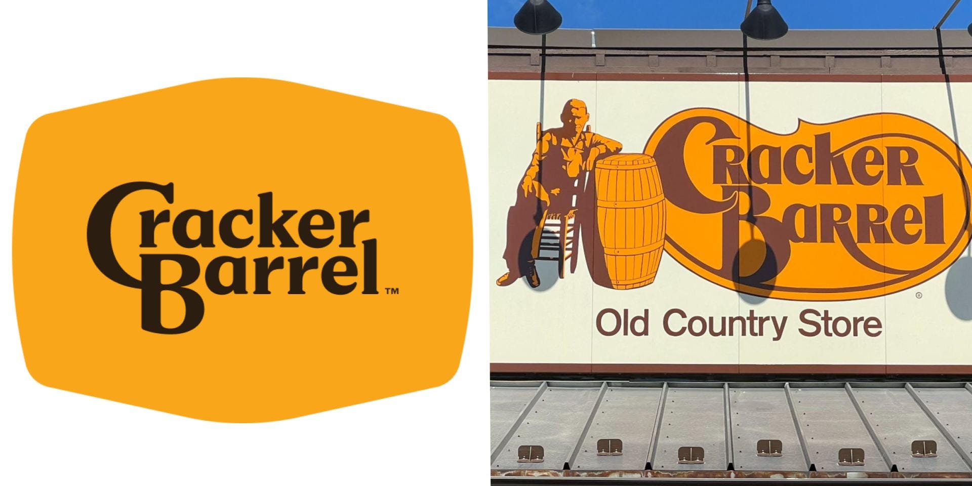A composite image of Cracker Barrel logos