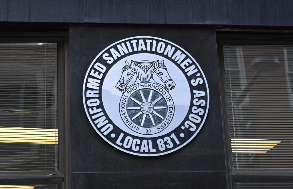 Teamsters Local 831 logo on a building.