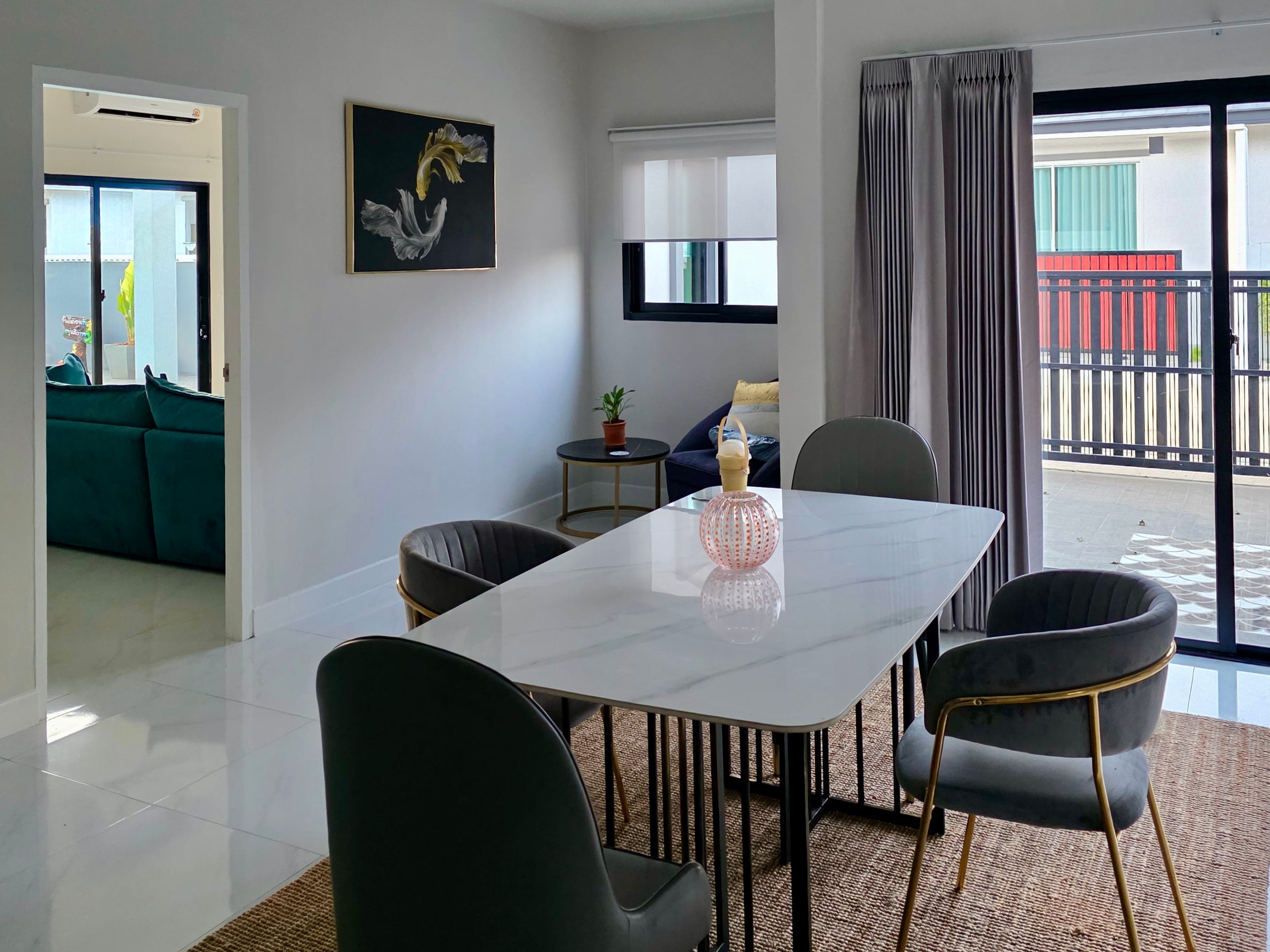 The dining room.