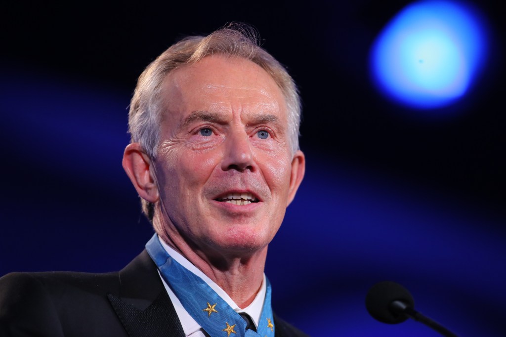 Tony Blair at the Starkey Hearing Foundation awards gala.