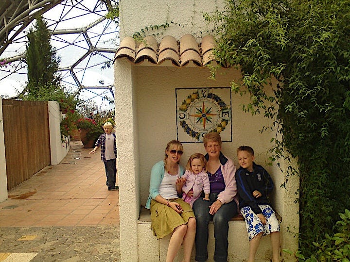 The author with his family while on vacation.