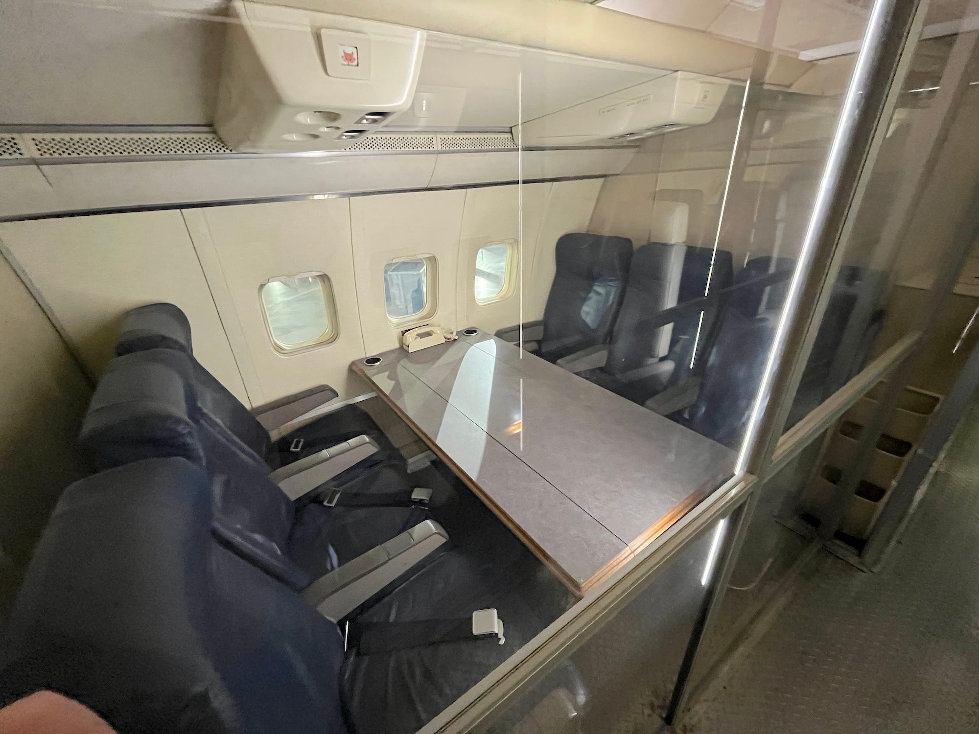 Seats for security personnel aboard SAM 26000.