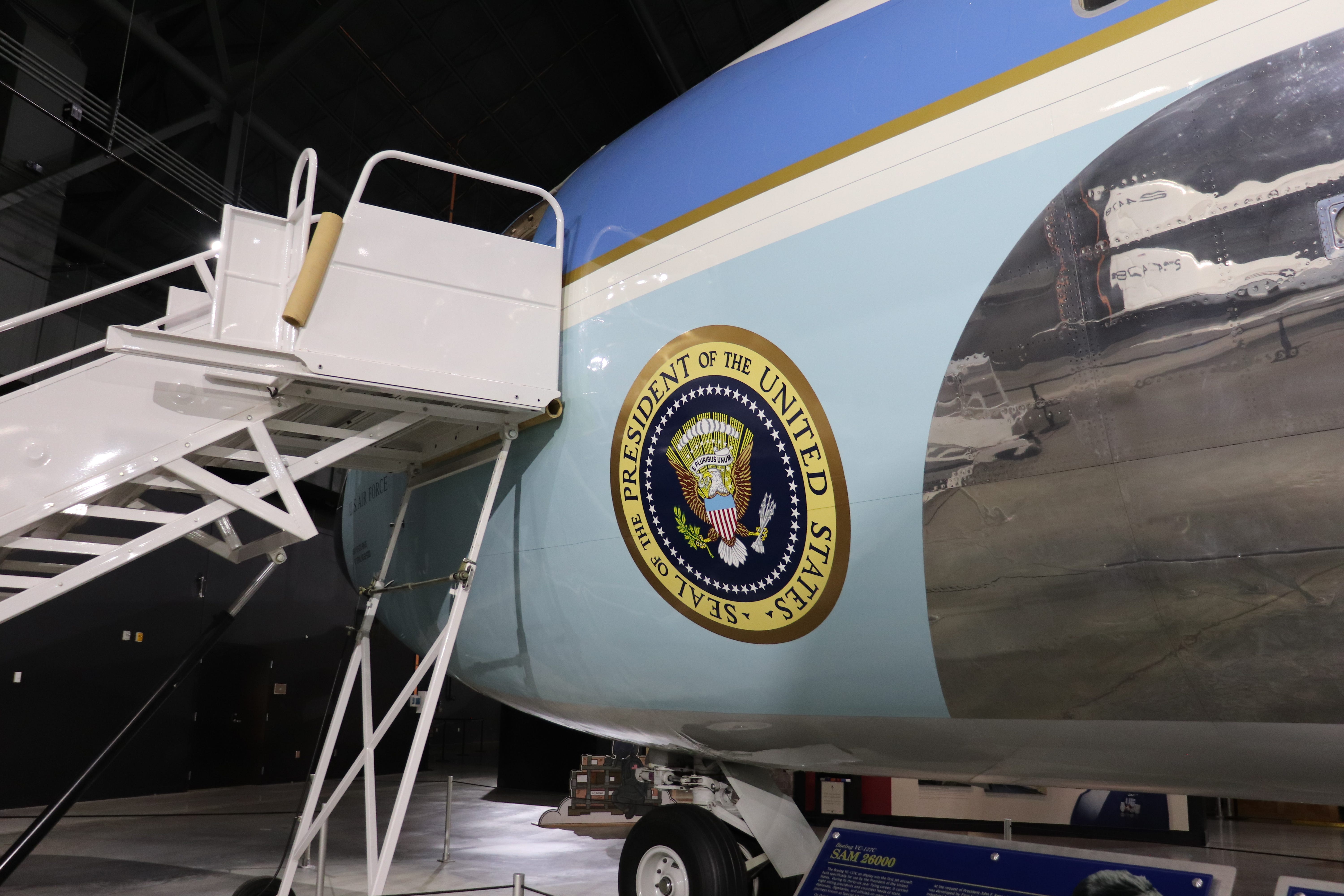 The presidential seal on Air Force One.