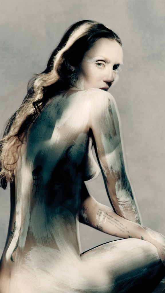 Miley Cyrus in body paint for Maison Margiela's Autumn-Winter 2025 campaign