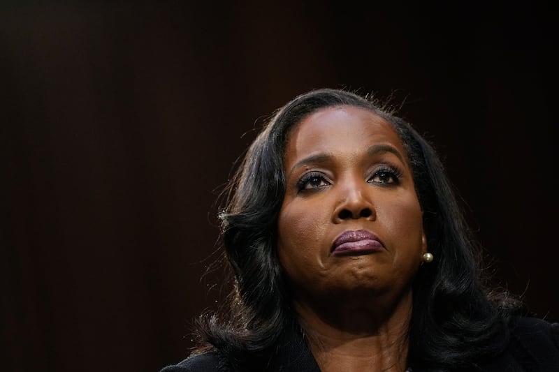 Lisa Cook testifies during a Senate Banking nominations hearing on June 21, 2023 in Washington, DC.