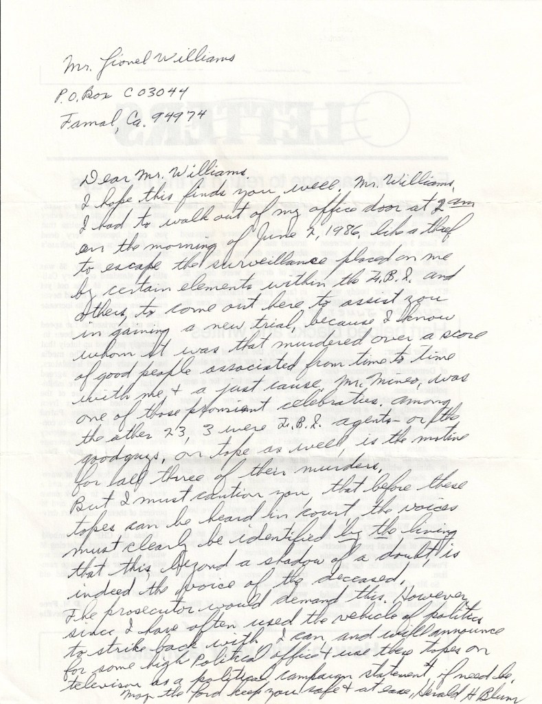 Handwritten letter.