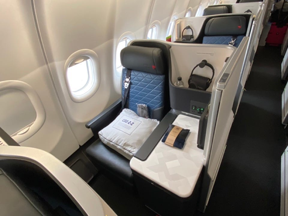 Seat in Delta One on plane