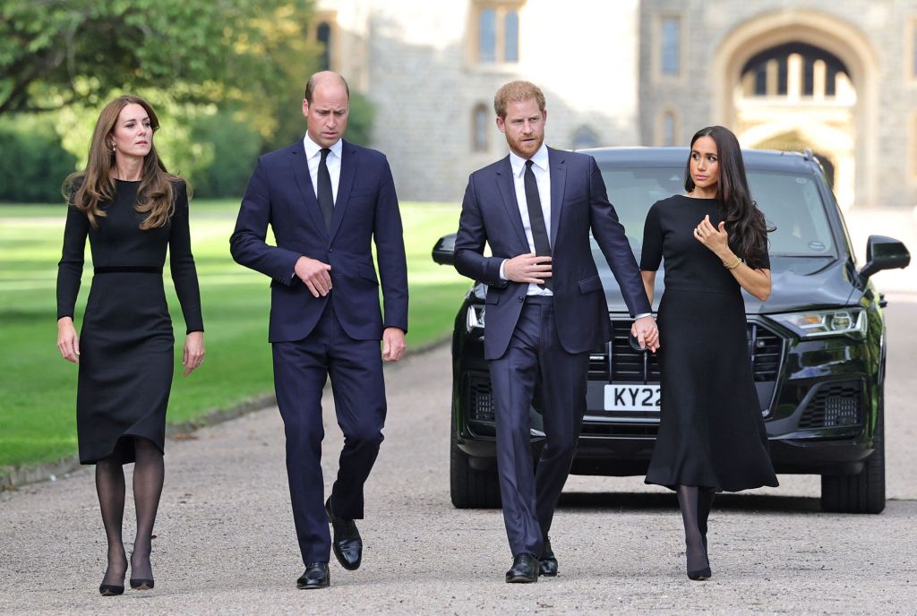 Prince Harry, Meghan Markle, Prince William and Kate Middleton in September 2022