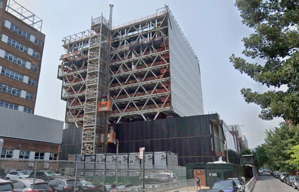 Construction site at 40 West 137th Street, NYC.