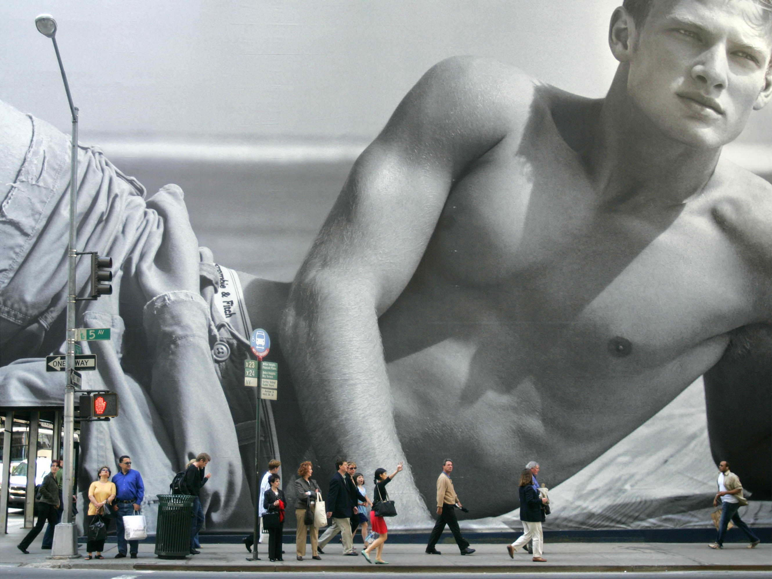 Abercrombie & Fitch mural in 2005