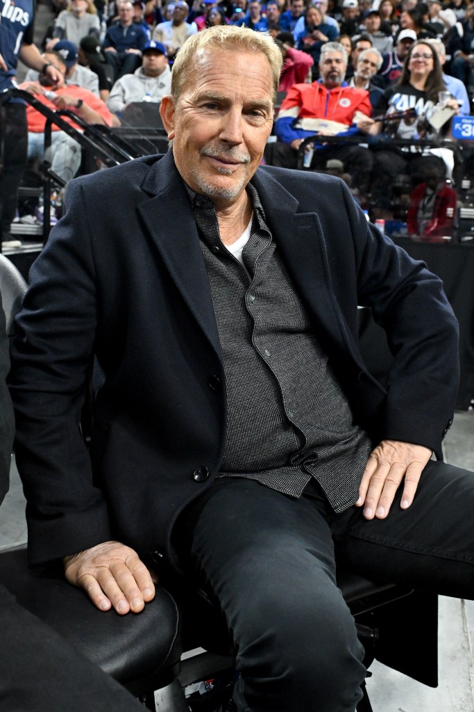 INGLEWOOD, CALIFORNIA - APRIL 24: Kevin Costner attends a basketball game between the Los Angeles Clippers and the Denver Nuggets at Intuit Dome on April 24, 2025 in Inglewood, California. NOTE TO USER: User expressly acknowledges and agrees that, by downloading and or using this photograph, User is consenting to the terms and conditions of the Getty Images License Agreement. (Photo by Allen Berezovsky/Getty Images)
