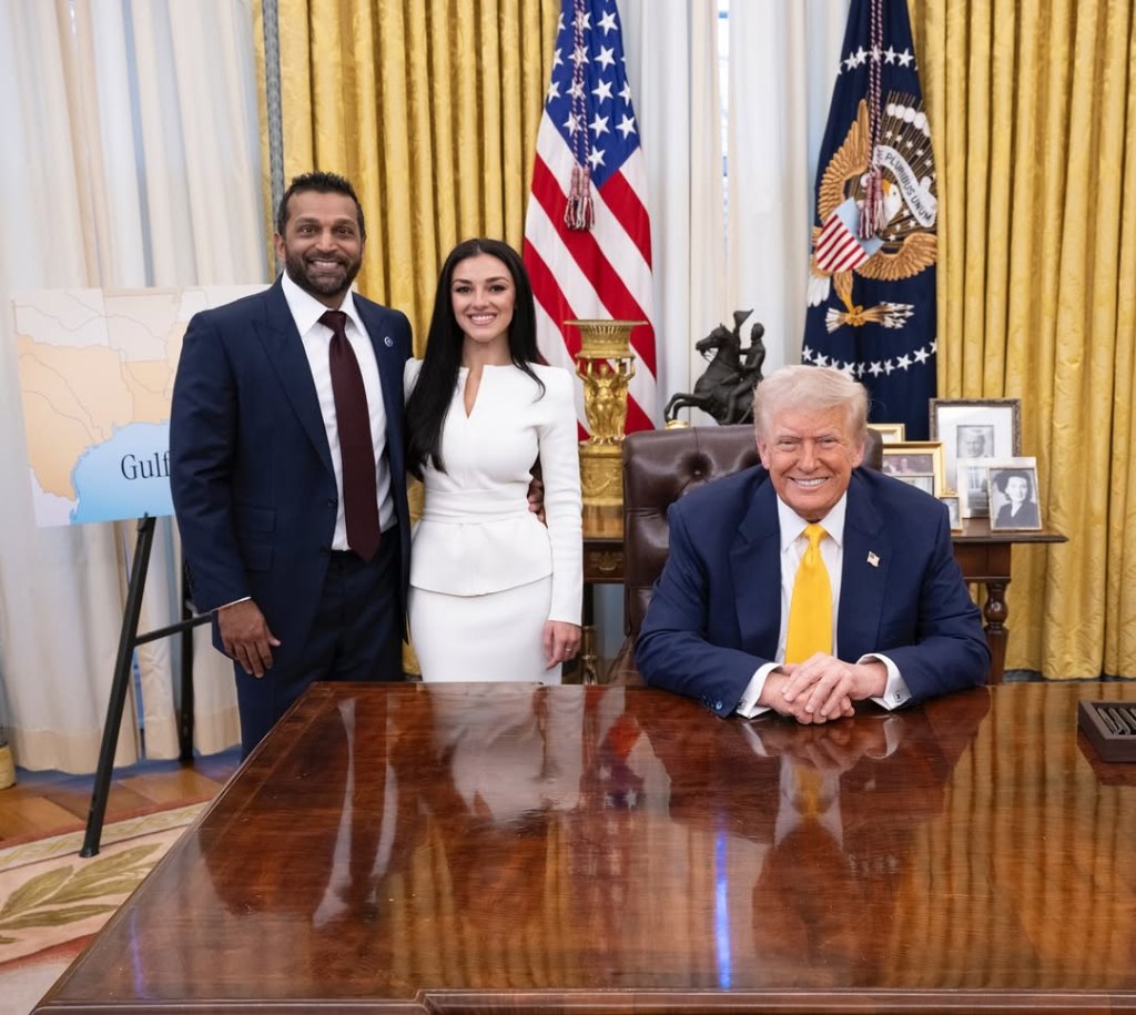 Wilkins and Patel were photographed together with President Trump after Patel’s appointment as FBI director.