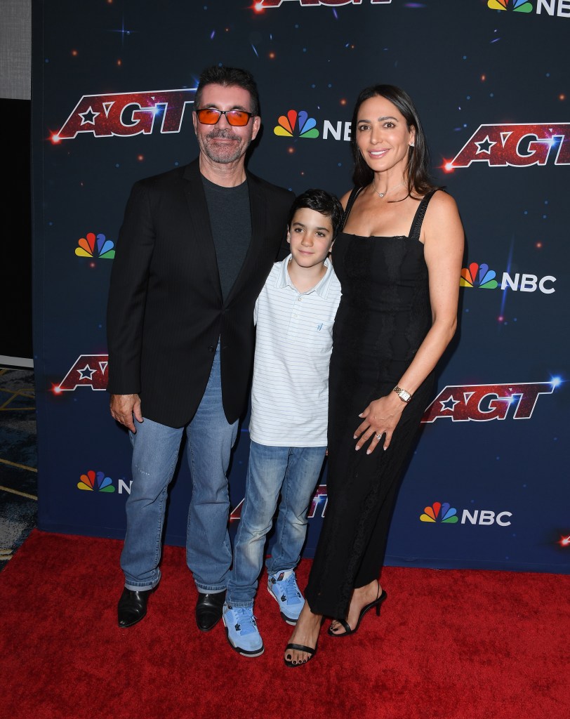 Simon Cowell, Eric Philip Cowell, and Lauren Silverman  arrives at the Red Carpet For 