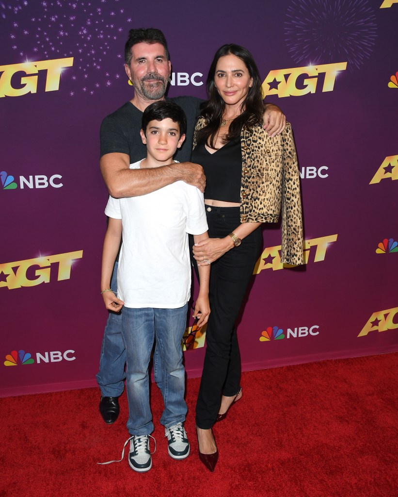 Simon Cowell, Eric Cowell and Lauren Silverman arrives at the  