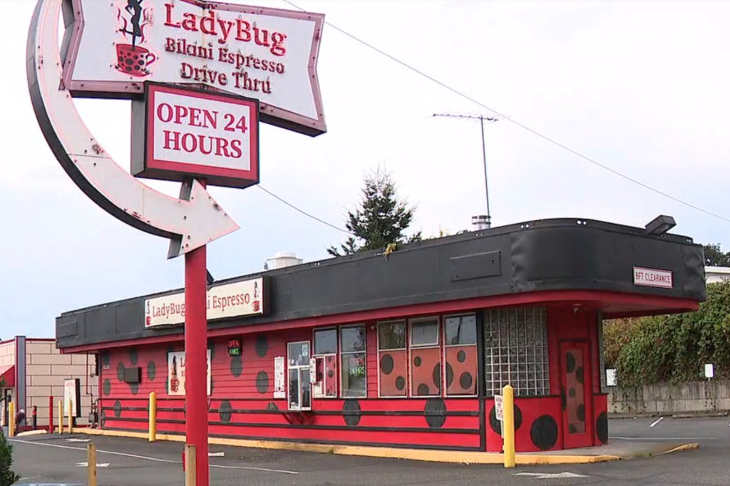 The Ladybug Bikini Espresso Drive Thru in Lakewood, WA.