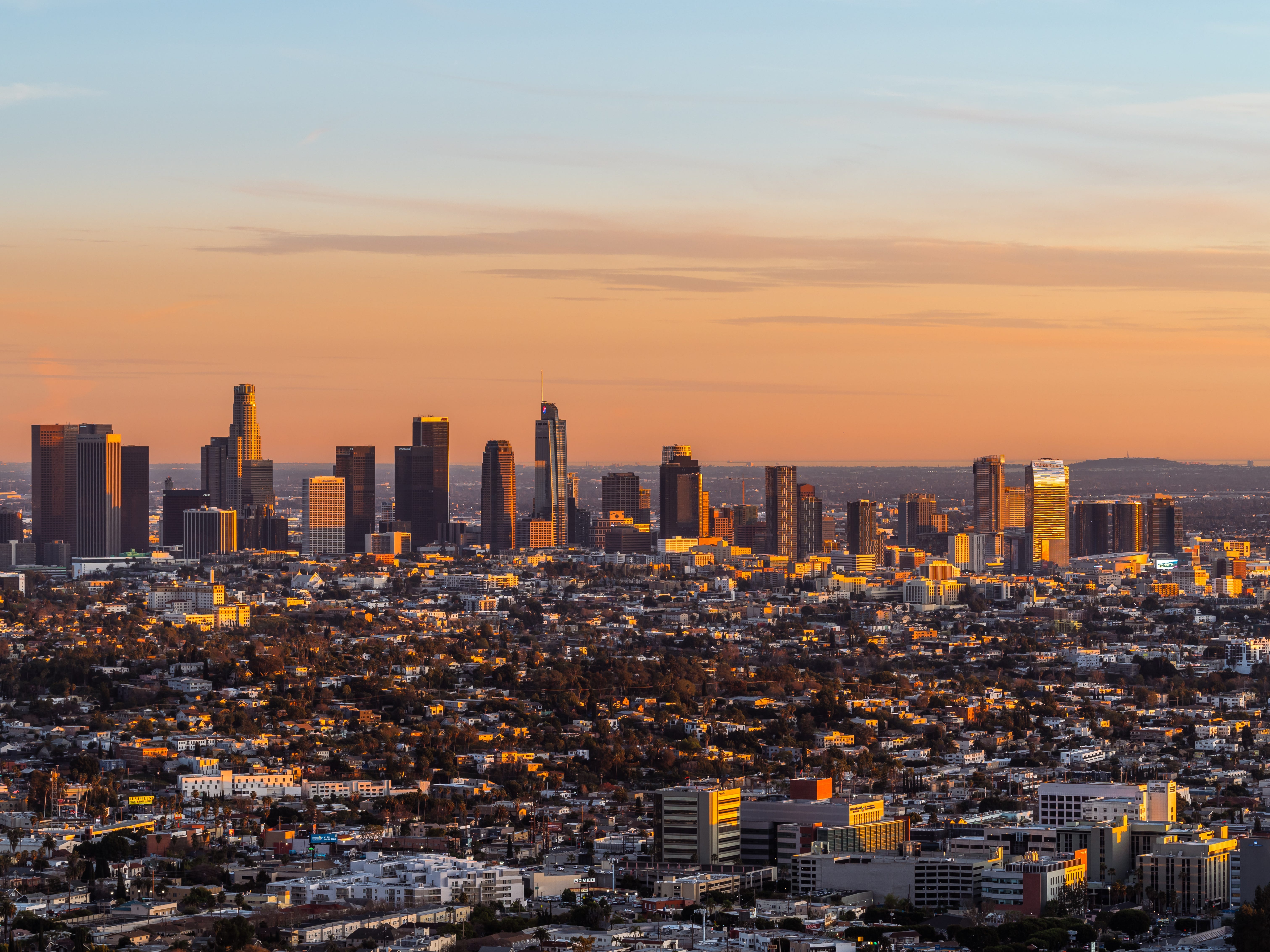 An overview of downtown Los Angeles.