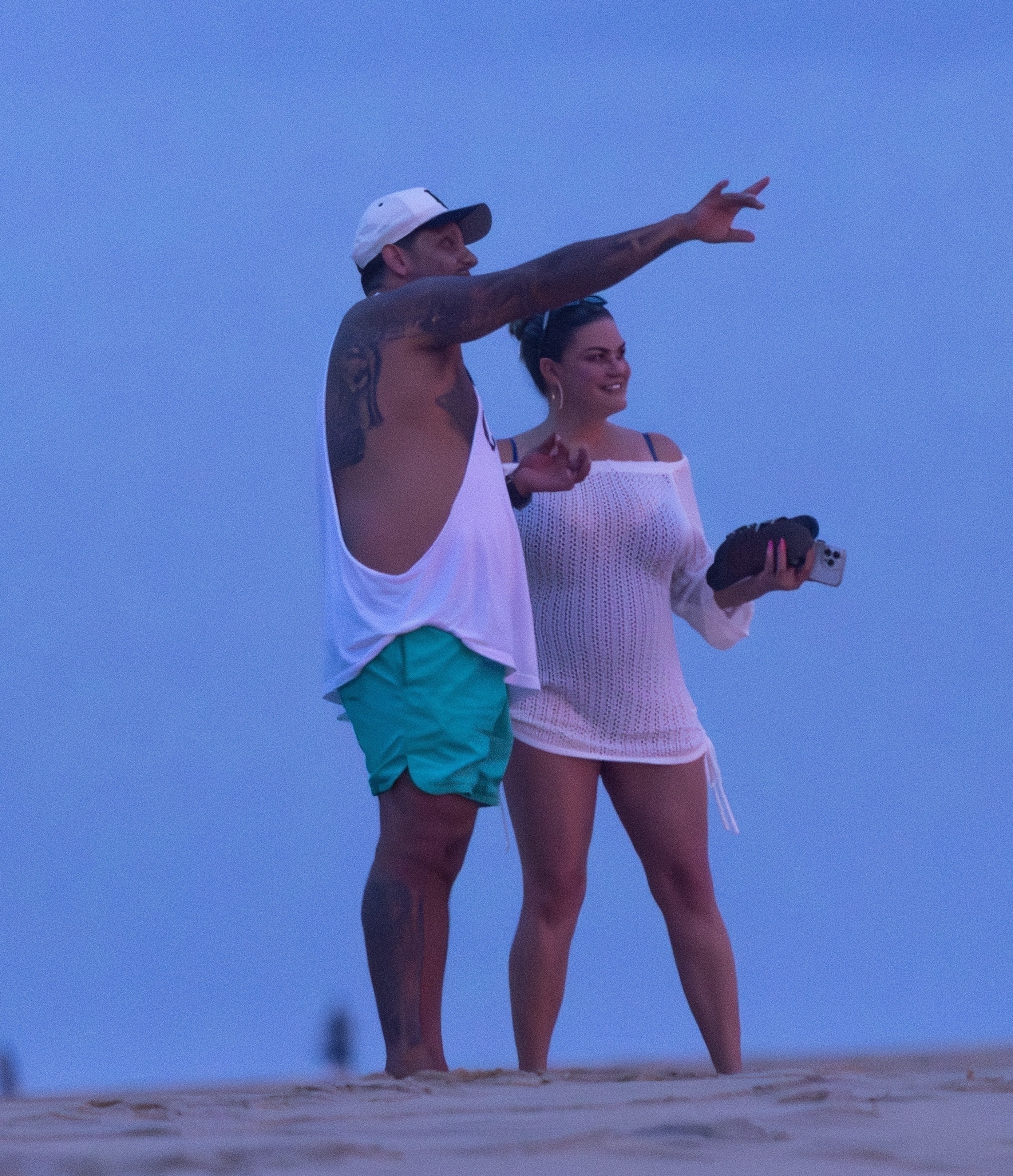 Brittany Cartwright and Brandon Hanson on the beach. 
