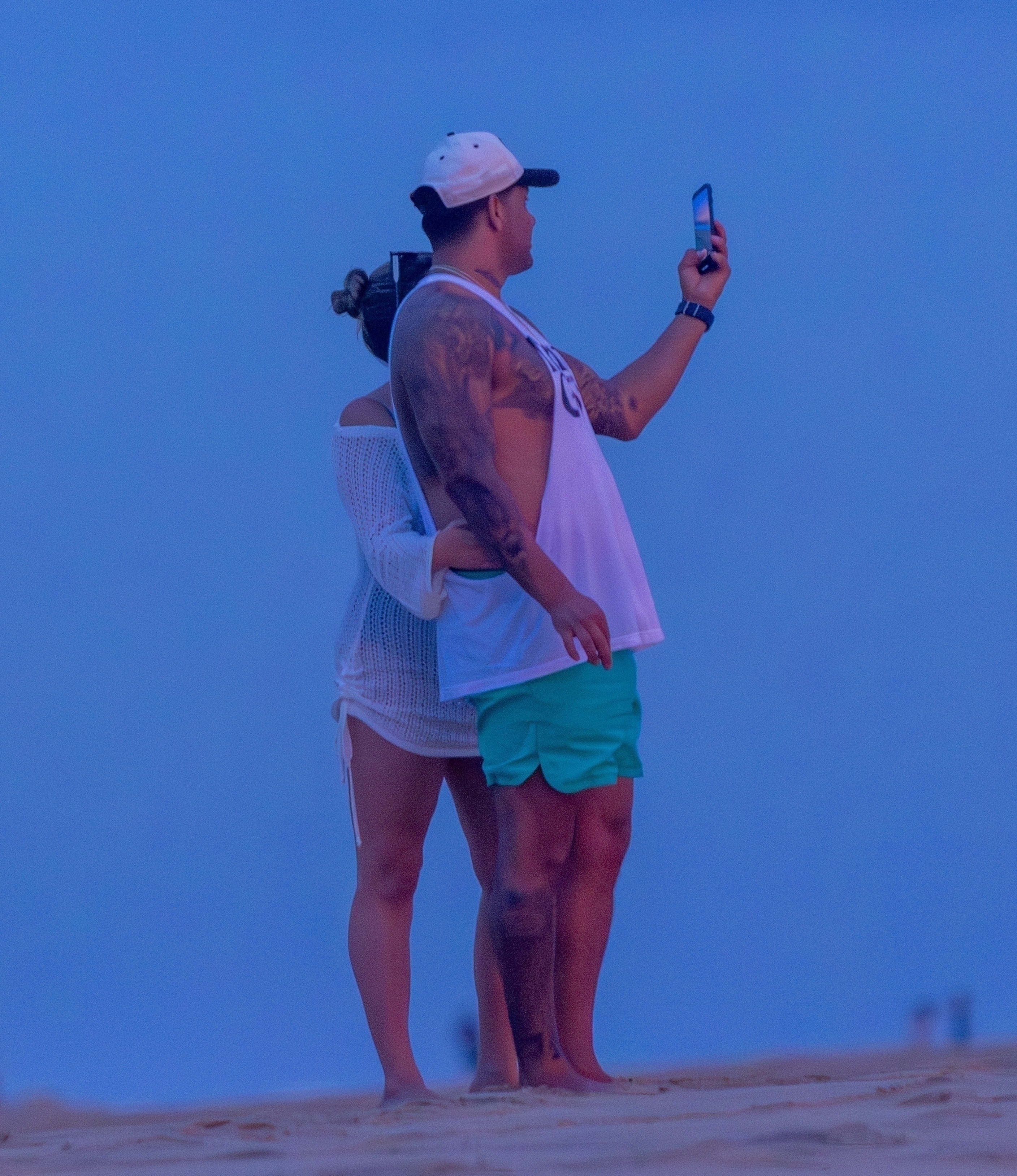 Brittany Cartwright and Brandon Hanson on the beach. 