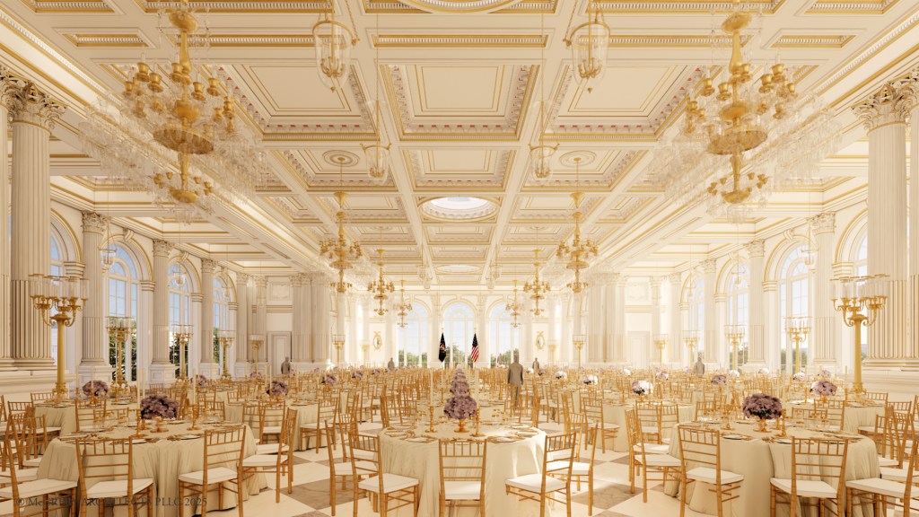 Illustration of the planned White House State Ballroom.