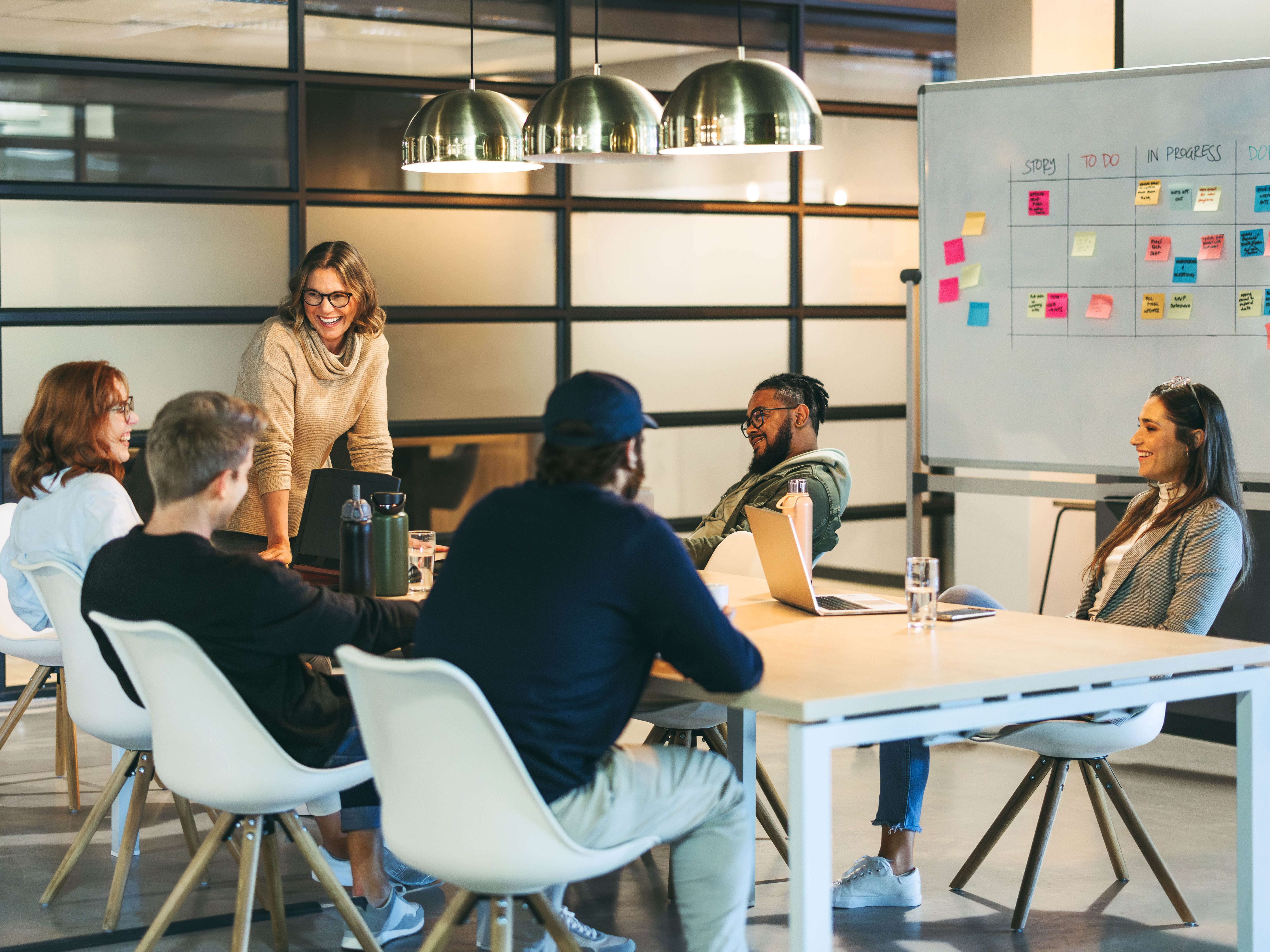 People in an office meeting