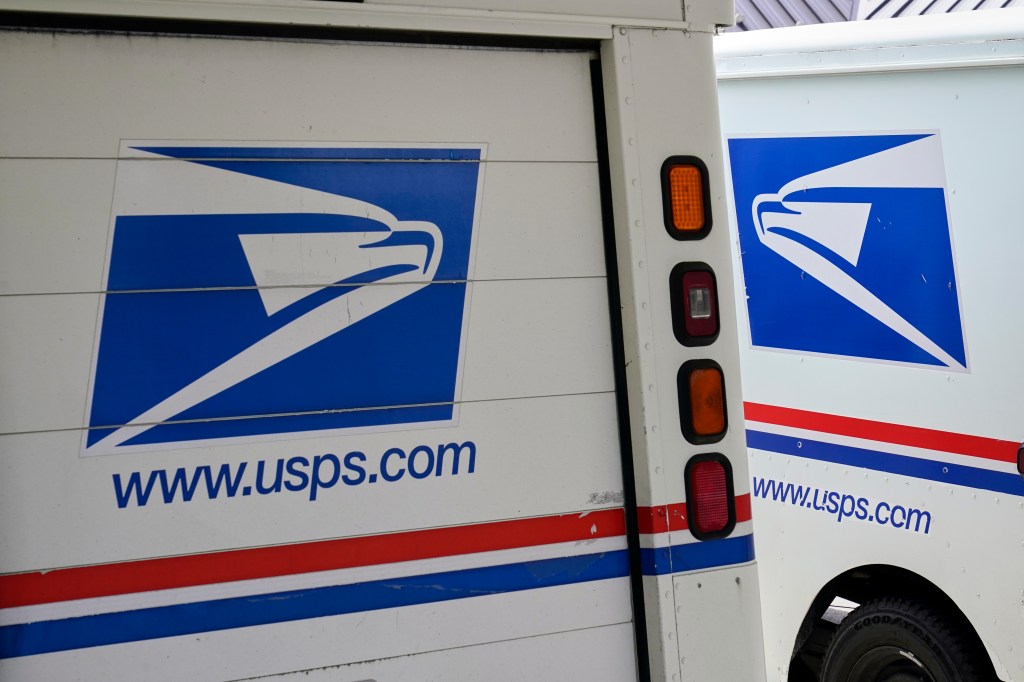 USPS delivery trucks.