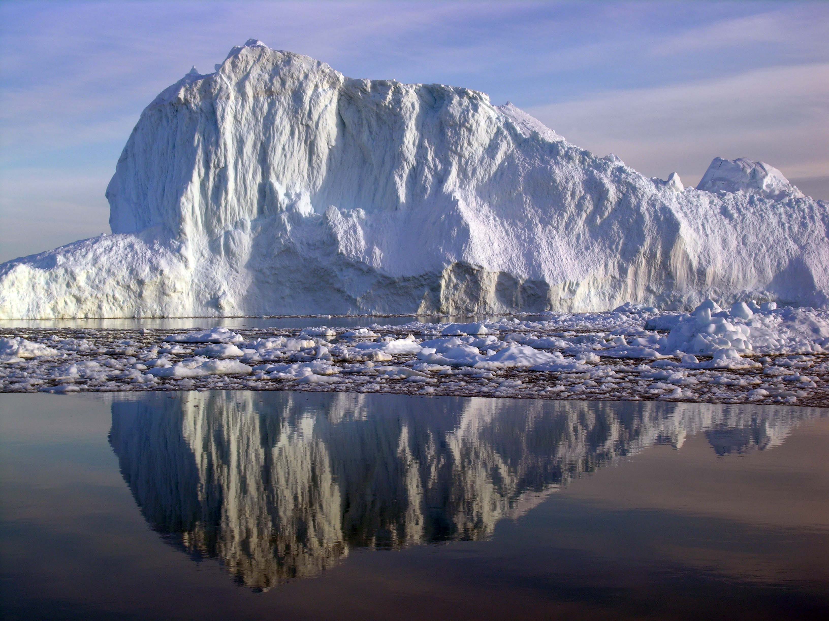 An iceberg in Jakobshavn fjord, from a collection of Koni's photographs.