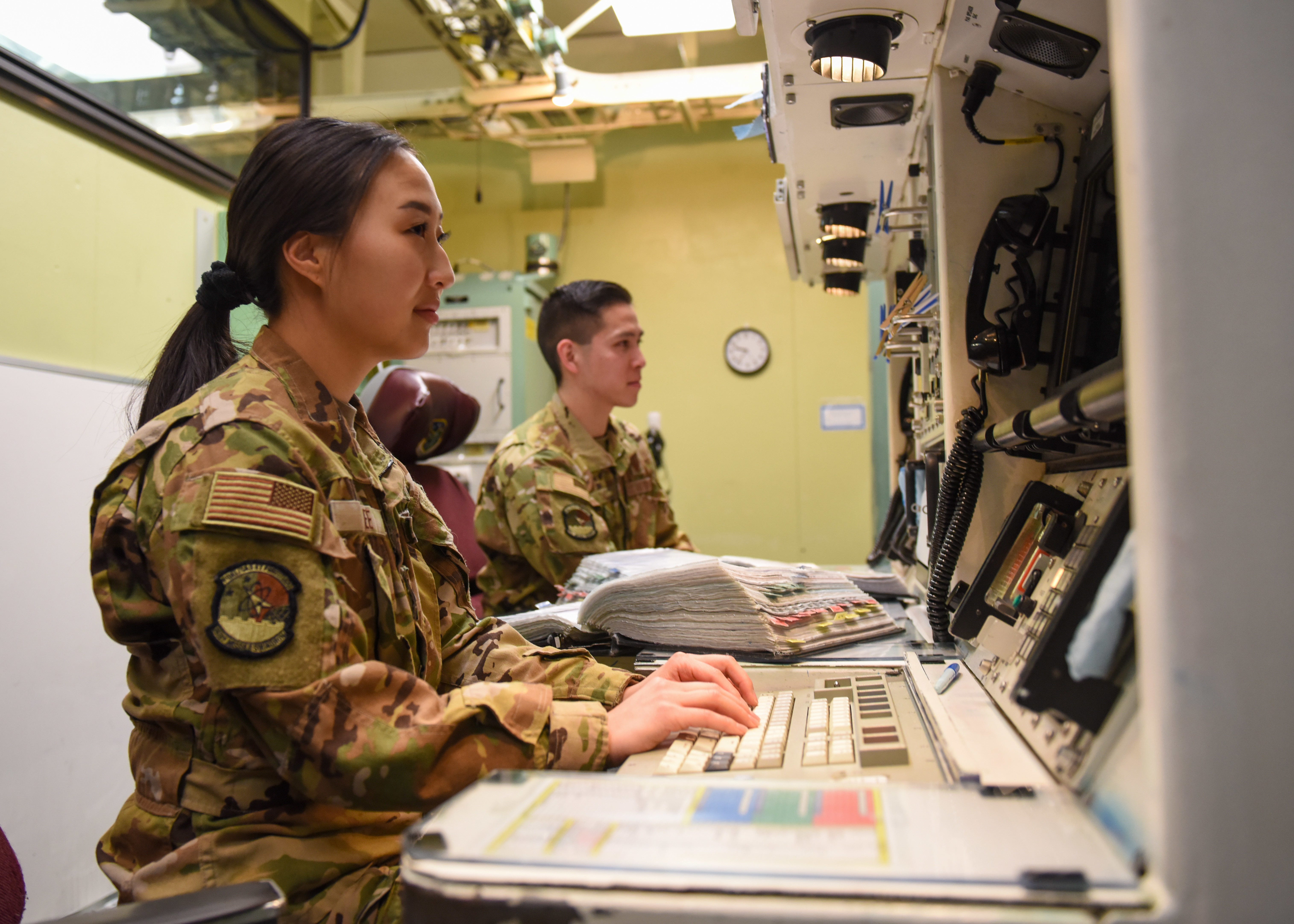 An ICBM launch control center used for training.