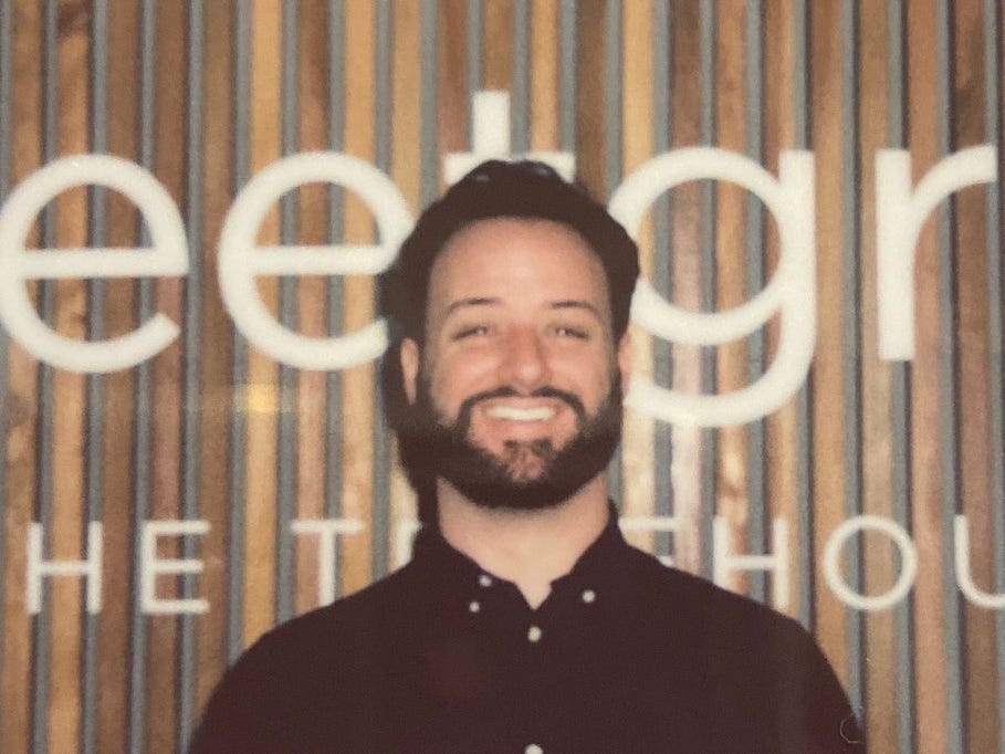 Trevor Gebhardt on his first day at Sweetgreen, in November 2019