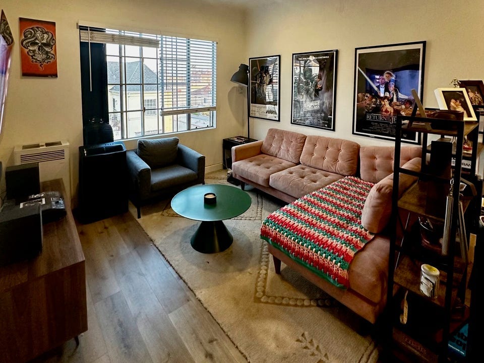 Trevor Gebhardt's apartment in Los Angeles, September 2024, right before he sublet it and went back to Ohio
