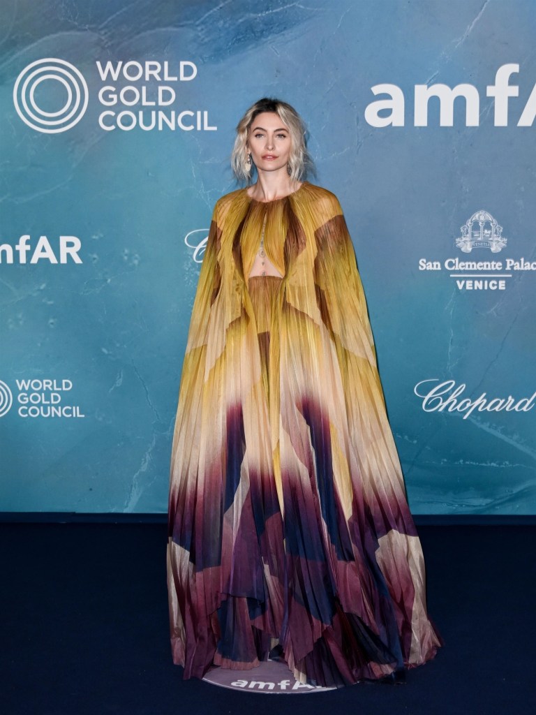 Paris Jackson attends the amfAR Gala Venezia 2025 presented by World Gold Council