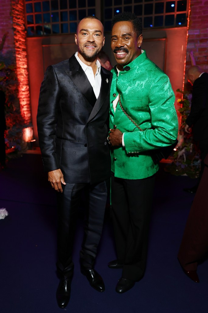 Jesse Williams and Colman Domingo attend the amfAR Gala Venezia 2025 presented by World Gold Council