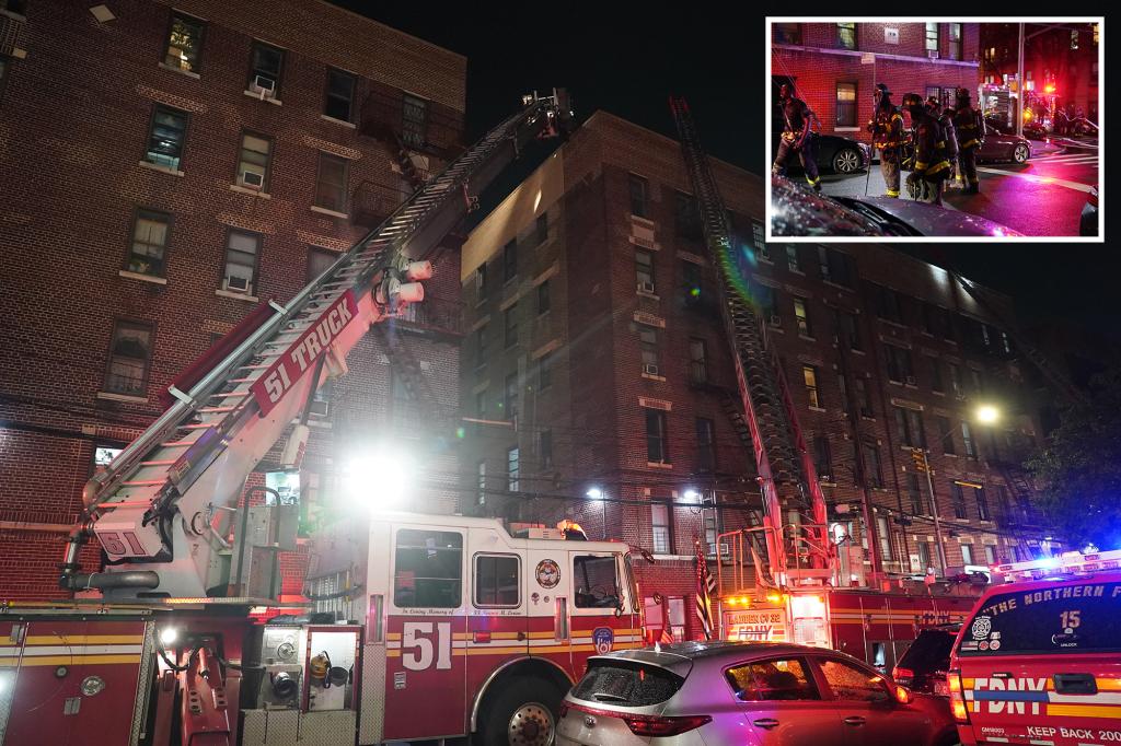 42-year-old man taken into custody after NYC apartment goes up in flames, injuring two firefighters