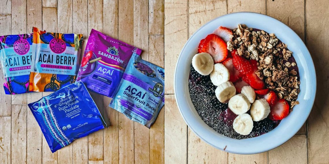 I tried 5 frozen acai packs from the grocery store to see which produced the best homemade smoothie bowl