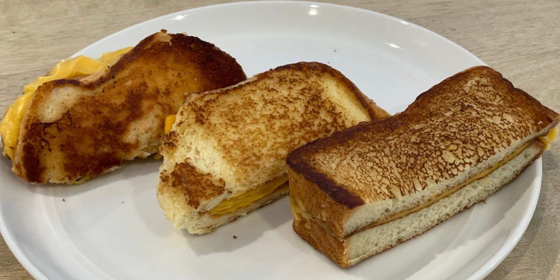 I tried grilled cheese sandwiches from Sonic, Shake Shack, and Five Guys. My favorite was also the least expensive.