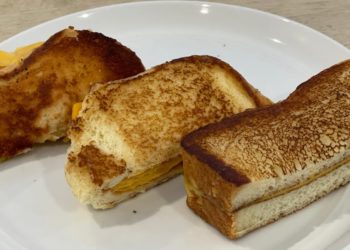 I tried grilled cheese sandwiches from Sonic, Shake Shack, and Five Guys. My favorite was also the least expensive.