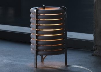 Akasaki & Vanhuyse Crafts the WA Table Lamp From Upcycled Train Straps