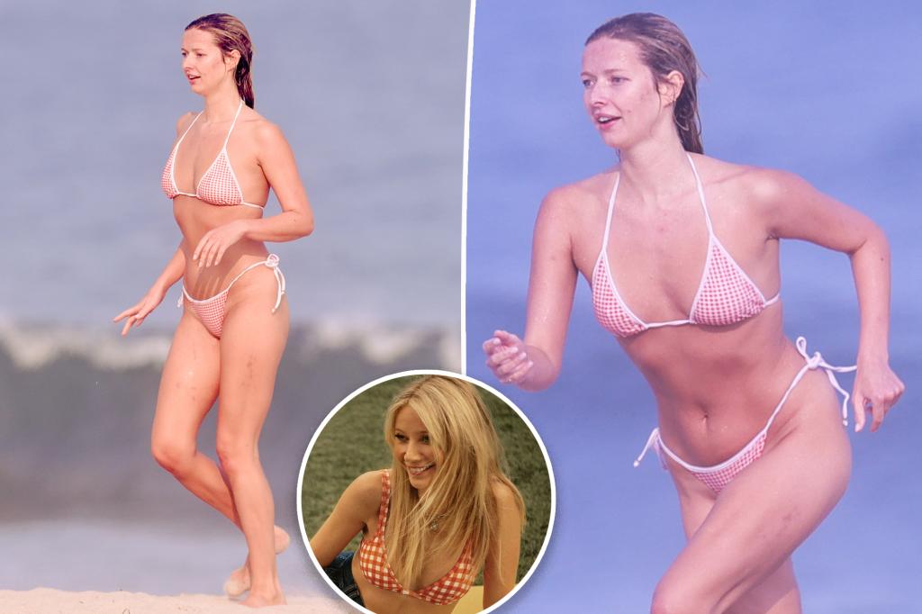 Apple Martin, 21, is mom Gwyneth Paltrow’s twin in tiny gingham bikini