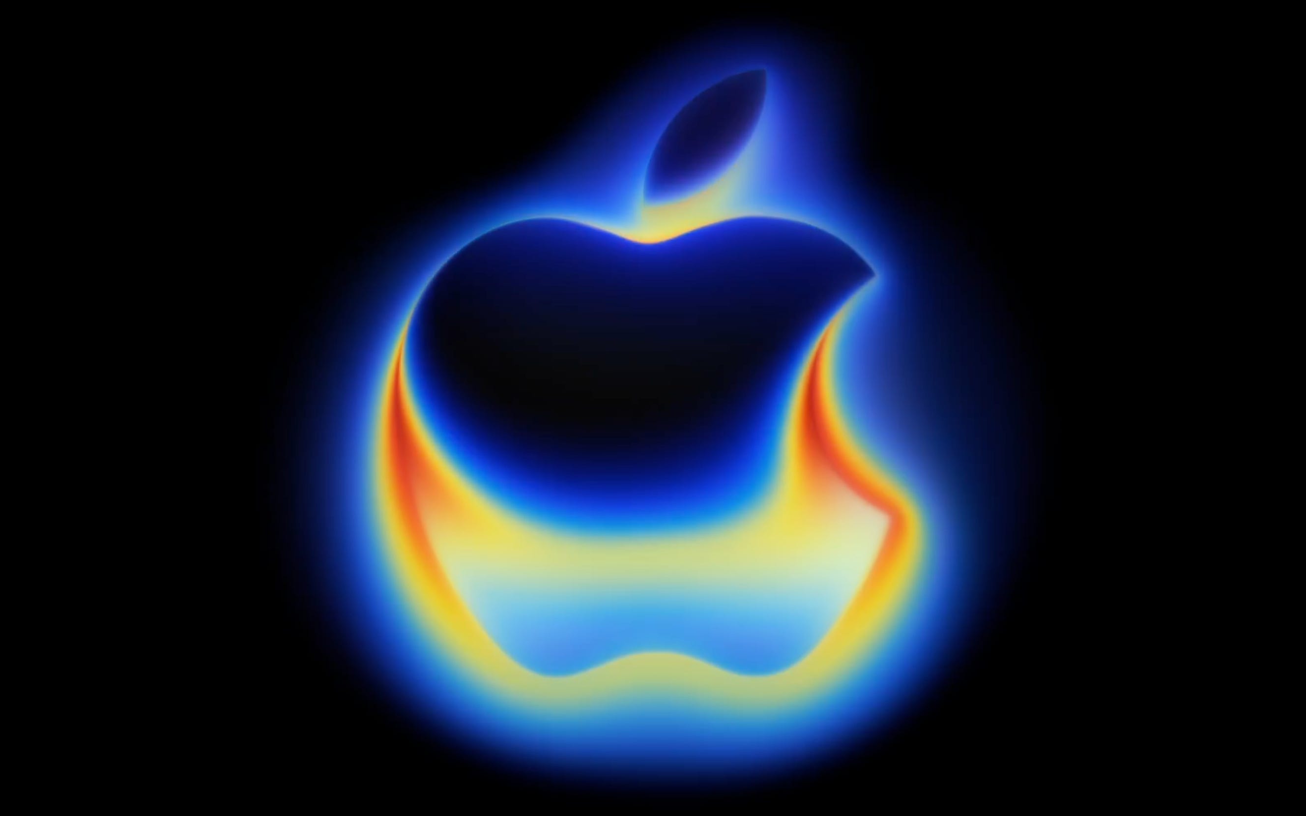 Glowing Apple logo