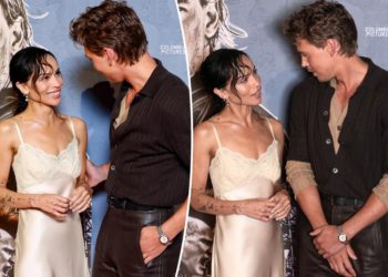 Austin Butler and Zoë Kravitz fuel romance rumors with intimate moment at ‘Caught Stealing’ Paris premiere