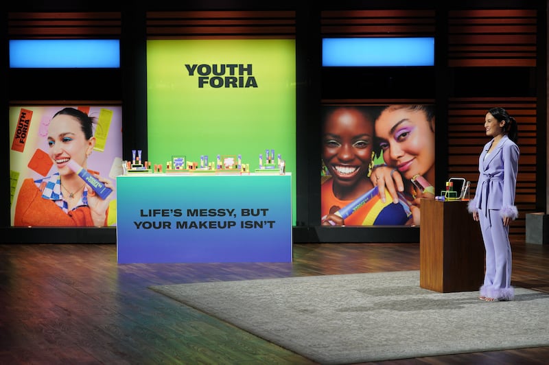 SHARK TANK - 1416 - Entrepreneurs come to the Tank to present their ideas to the Sharks in hopes of landing a deal, featuring an edible flower company, a sun protective solution, a clean makeup brand, and a modern dental tool used for oral care. FRIDAY, MARCH 3 (8:00-9:01 p.m. EST), on ABC. (Christopher Willard/ABC via Getty Images)