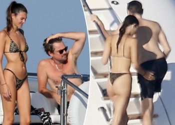 Bikini-clad Vittoria Ceretti spanks boyfriend Leonardo DiCaprio’s butt during Mediterranean Sea yacht trip